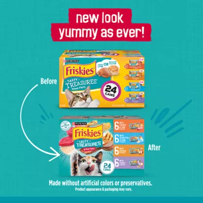 Product Friskies® Tasty Treasures Adult Cat Wet Food - Variety Pack, 24 CT, 132 OZ