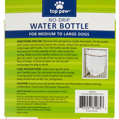 Product Top Paw® No-Drip Crate Water Bottle
