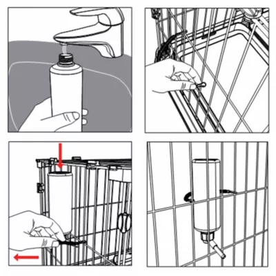 Product Top Paw® No-Drip Crate Water Bottle