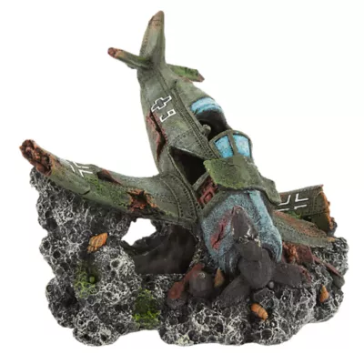 Product Top Fin® Sunken Plane Aquarium Ornament