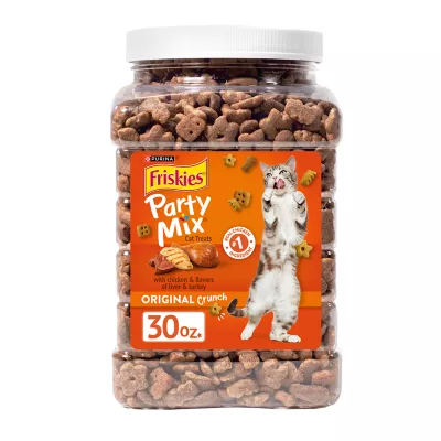Product Purina® Friskies® Party Mix Adult Crunchy Cat Treats - 30oz