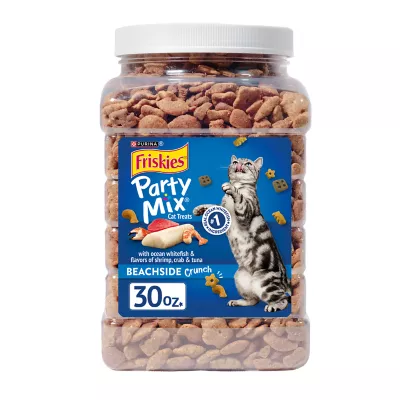 Product Purina® Friskies® Party Mix Adult Crunchy Cat Treats - 30oz