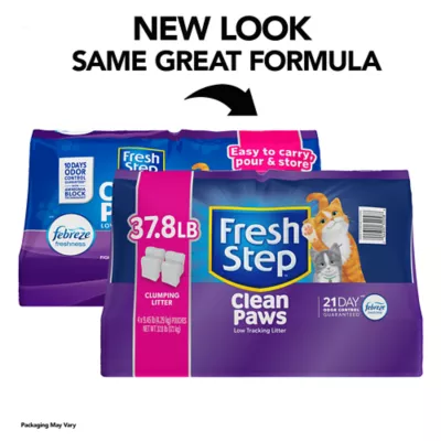 Product Fresh Step Clean Paws Multi-Cat Litter with Febreze, 37.8 LB