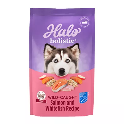 Product Halo Holistic Healthy Grains, Adult Dry Dog Food - Salmon & Whitefish Recipe, 21 lb