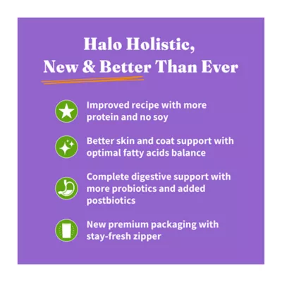 Product Halo Holistic Plant-Based Adult Dry Dog Food - Vegan, Superfoods Recipe