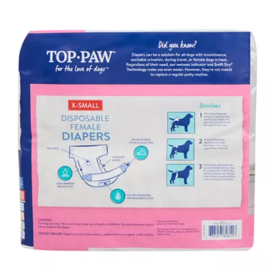 Product Top Paw Disposable Diapers 30 Pack