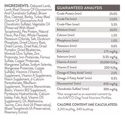 Product Simply Nourish® Original Small Breed Adult Dry Dog Food - Lamb & Brown Rice