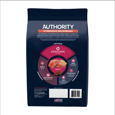 Product Authority® Everyday Health Indoor Kitten Cat Dry Food - Salmon & Rice, With-Grain