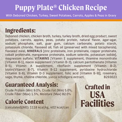 Product Merrick® Grain Free Premium Puppy Wet Dog Food - Natural, Puppy Plate 12.7 oz