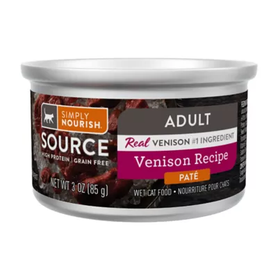 Product Simply Nourish Source Natural Adult Cat Food - Hight Protein, Grain Free, Pate, 3 oz