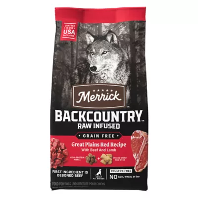 Product Merrick® Backcountry® Grain Free Adult Dry Dog Food - Natural, Freeze Dried Raw Pieces, Beef & Lamb