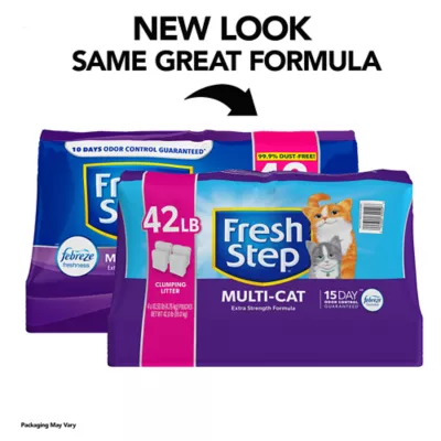 Product Fresh Step Multi-Cat Clumping Litter With Febreze Freshness, Bag, 42 LB