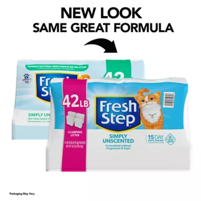 Product Fresh Step Simply Unscented Clumping Cat Litter, Bag, 42 LB