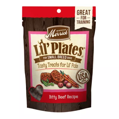Product Merrick Lil' Plates Small Breed Bitty Beef Recipe Dog Treats, 5 Oz
