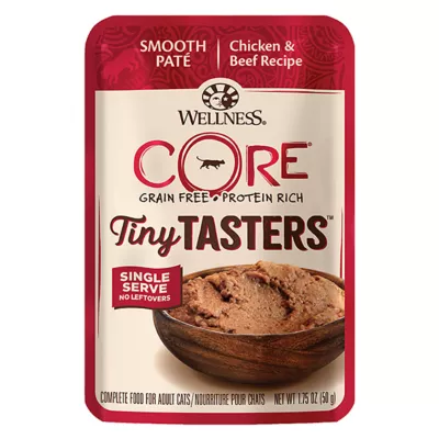 Product Wellness® CORE® Tiny Tasters Adult Cat Wet Food - Grain Free, Pate, Single Serve, 1.75 Oz