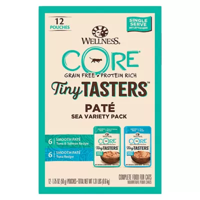Product Wellness® CORE® Tiny Tasters Adult Cat Wet Food - Natural, Pate, Sea Variety Pack, 12 CT, 21 OZ