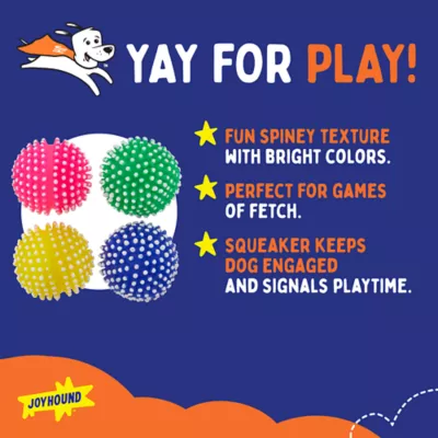 Product Joyhound® Spikey Ball Dog Toys - 4 Pack
