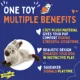 Product Joyhound® Crazy Comfy Realistic Rabbit Flattie Dog Toy - Crinkle, Squeaker