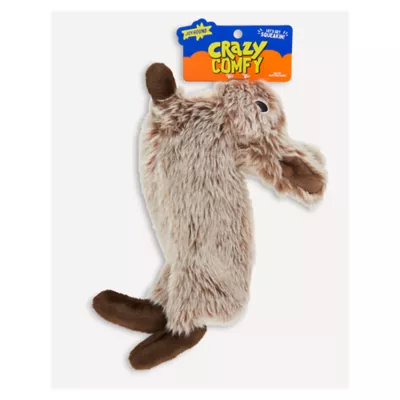 Product Joyhound® Crazy Comfy Realistic Rabbit Flattie Dog Toy - Crinkle, Squeaker