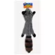 Product Joyhound® Crazy Comfy Realistic Raccoon Flattie Dog Toy - Crinkle, Squeaker