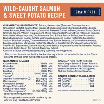 Product Canidae Pure Farm To Bowl Dog Food - Wild-Caught Salmon & Sweet Potato Recipe