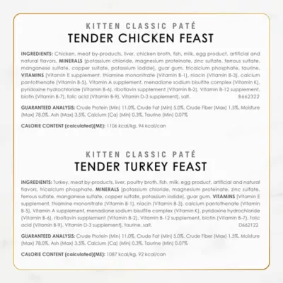 Product Fancy Feast® Kitten Classic Pate Wet Cat Food - Variety Pack, 3 Oz, 24 Count, Real Milk