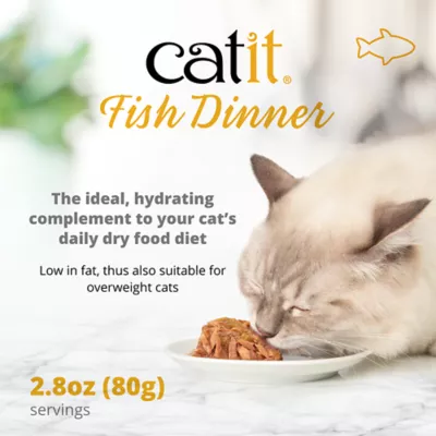 Product Catit Dinner Wet Cat Food - Fish  with Layer of Whitefish & Pumpkin, 75g (2.65oz)