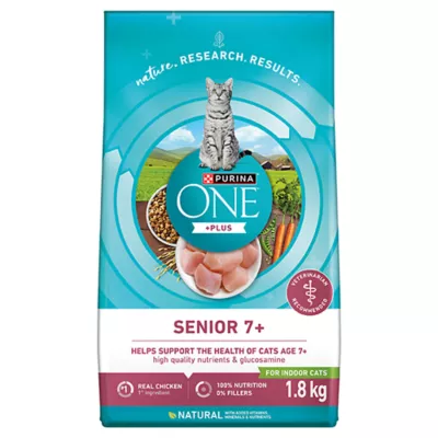 Product Purina ONE +Plus Dry Cat Senior 7+ Food - Chicken, 1.8 kg