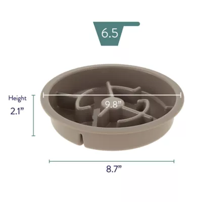 Product Top Paw® Grey Slow Feeder Dog Bowl, 6.75-cup