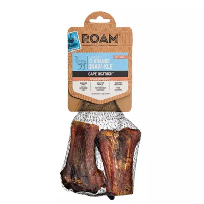 Product ROAM® El Grande Gnaw-Kle™ Dog Bone Treat - Cape Ostrich