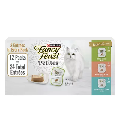 Product Fancy Feast® Petites All Life Stages Cat Wet Food - Topper, Variety Pack, 12 CT, 33.6 OZ