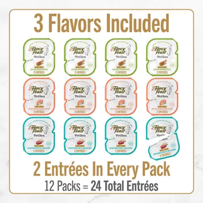 Product Fancy Feast® Petites All Life Stages Cat Wet Food - Topper, Variety Pack, 12 CT, 33.6 OZ