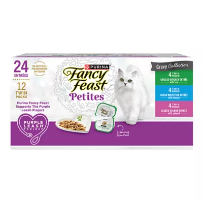 Product Fancy Feast® Petites All Life Stages Cat Wet Food - Topper, Variety Pack, 12 CT, 33.6 OZ