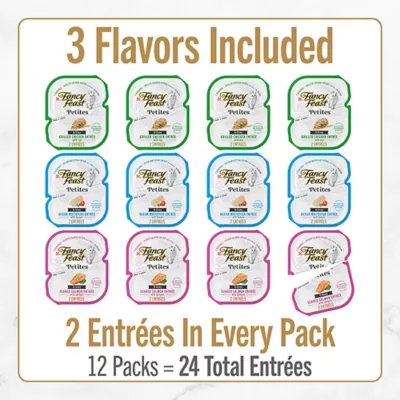 Product Fancy Feast® Petites All Life Stages Cat Wet Food - Topper, Variety Pack, 12 CT, 33.6 OZ
