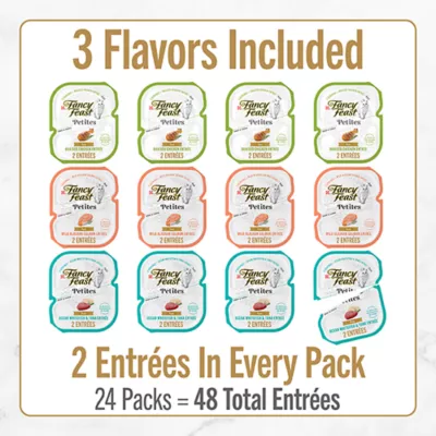 Product Fancy Feast® Petites All Life Stages Cat Wet Food - Topper, Variety Pack, 24 CT, 67.2 OZ