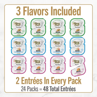 Product Fancy Feast® Petites All Life Stages Cat Wet Food - Topper, Variety Pack, 24 CT, 67.2 OZ