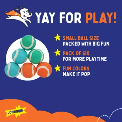 Product Joyhound® Game On Tennis Ball Dog Toys - 6 Pack