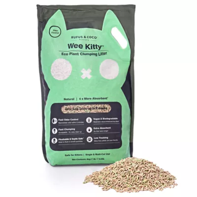 Product Rufus & Coco® Wee Kitty® Clumping Multi-Cat Eco Plant Cat Litter - Low Tracking, Natural