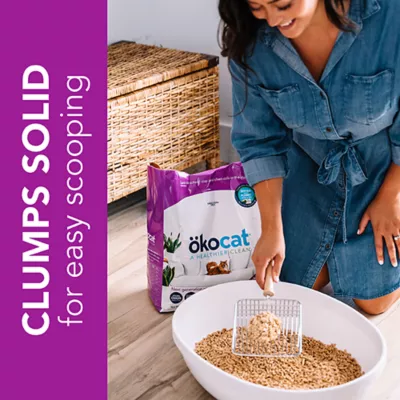 Product Okocat® Less Mess Clumping Wood Cat Litter - Low Dust, Low Tracking, Natural