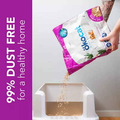 Product Okocat® Less Mess Clumping Wood Cat Litter - Low Dust, Low Tracking, Natural