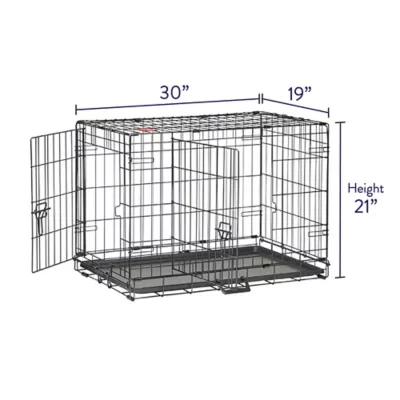 Product Top Paw® Double Door Folding Wire Dog Crate with Divider Panel