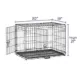 Product Top Paw® Double Door Folding Wire Dog Crate with Divider Panel