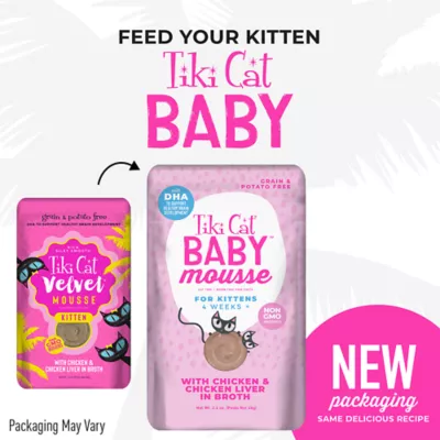 Product Tiki Cat® Baby™ Mousse Kitten Wet Food - Non-GMO, Grain & Potato Free, 2.4 Oz