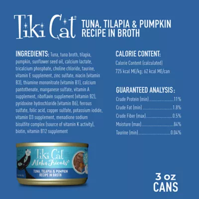 Product Tiki Cat® Aloha Friends™ Wet Cat Food - Non-GMO, Grain & Potato Free, 3oz