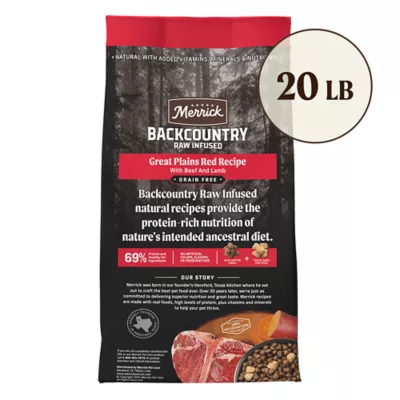 Product Merrick® Backcountry® Adult Dry Dog Food - Great Plains, Kibble, Freeze Dried Raw Pieces, Grain Free