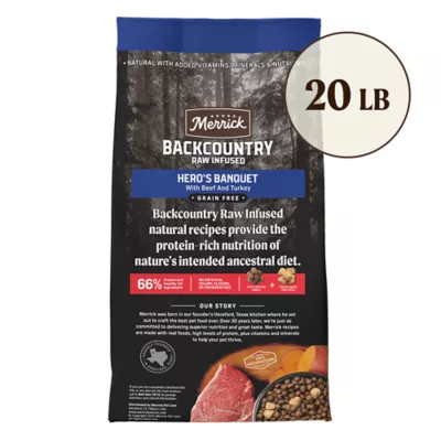 Product Merrick® Backcountry® Raw Infused Hero's Banquet Adult Dry Dog Food - Grain Free, Beef & Turkey