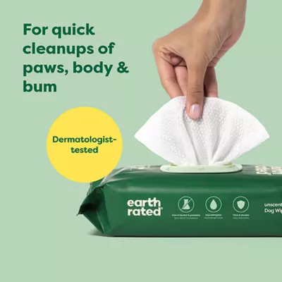 Product Earth Rated Unscented Dog Wipes, 100 Count
