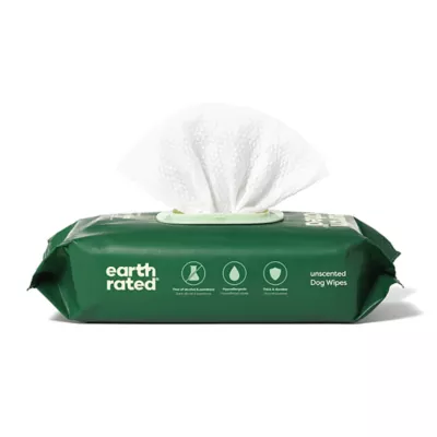 Product Earth Rated Hypoallergenic Dog Grooming Wipes, Plant-Based, Unscented, 400 Count