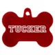 Product TagWorks® Red Bone Personalized Pet ID Tag