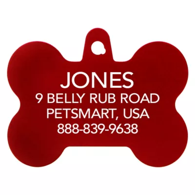 Product TagWorks® Red Bone Personalized Pet ID Tag
